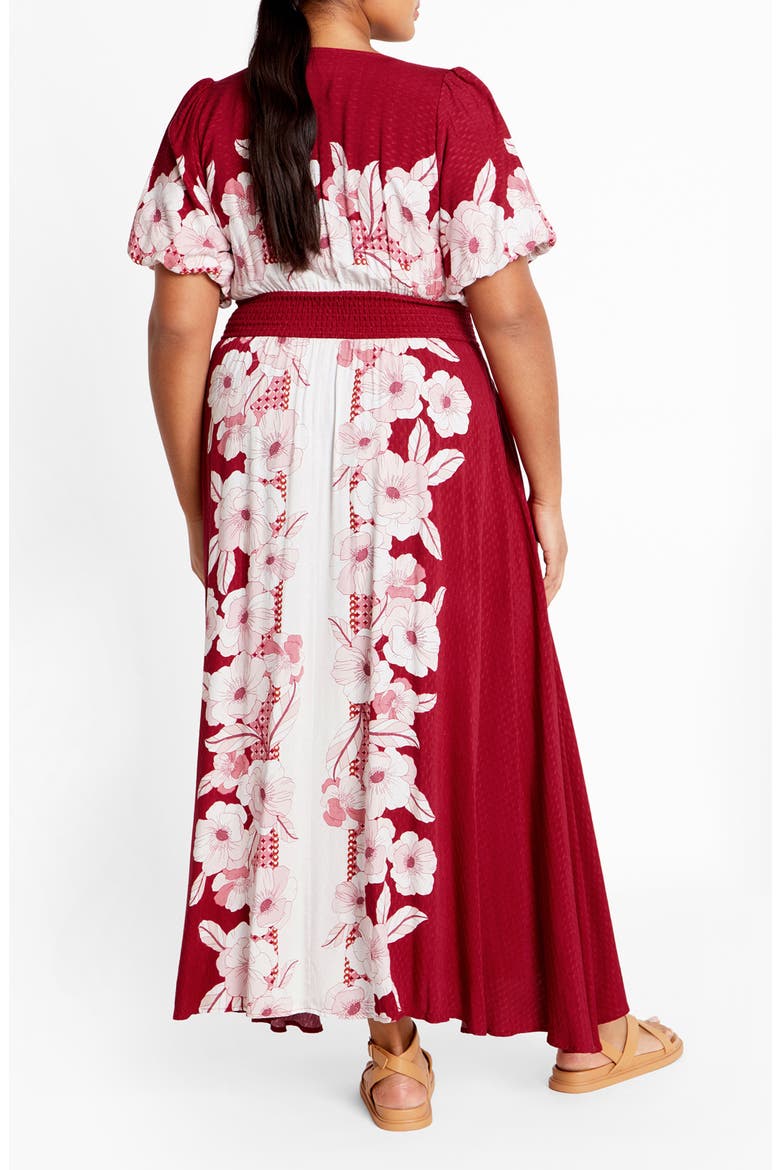 Sybelle Floral Shirred Waist Maxi Dress