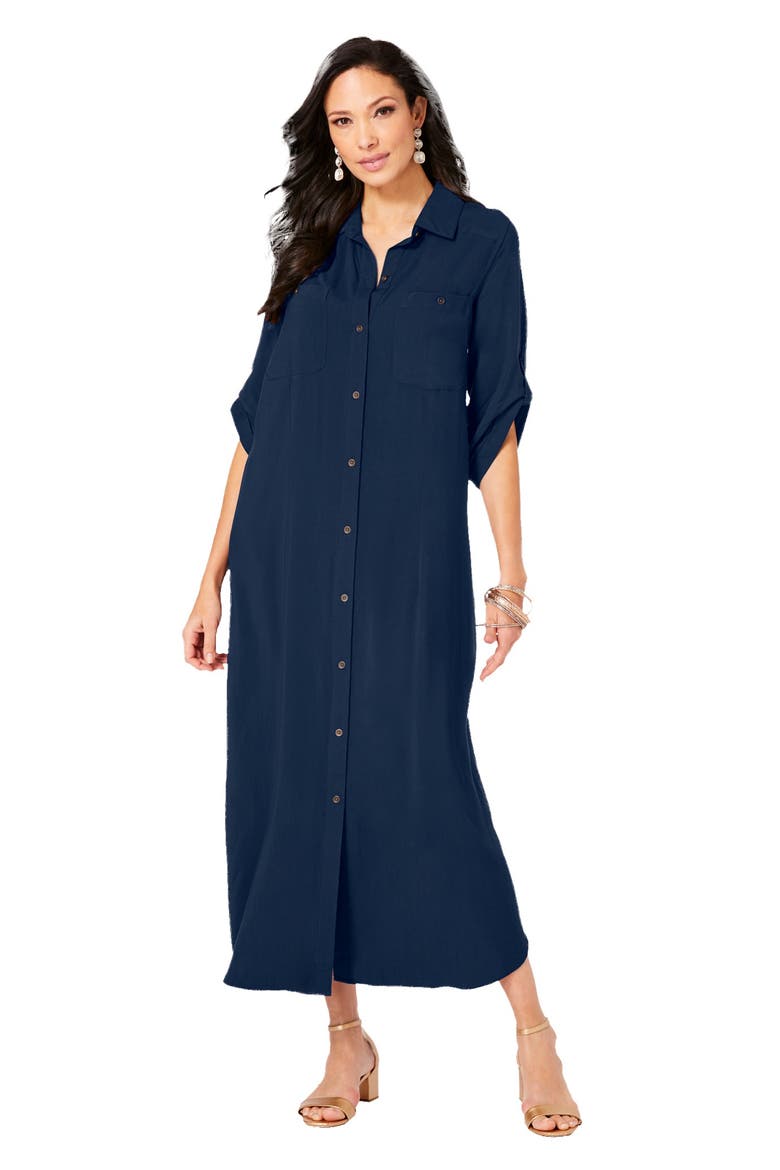 Collared Button Front Dress