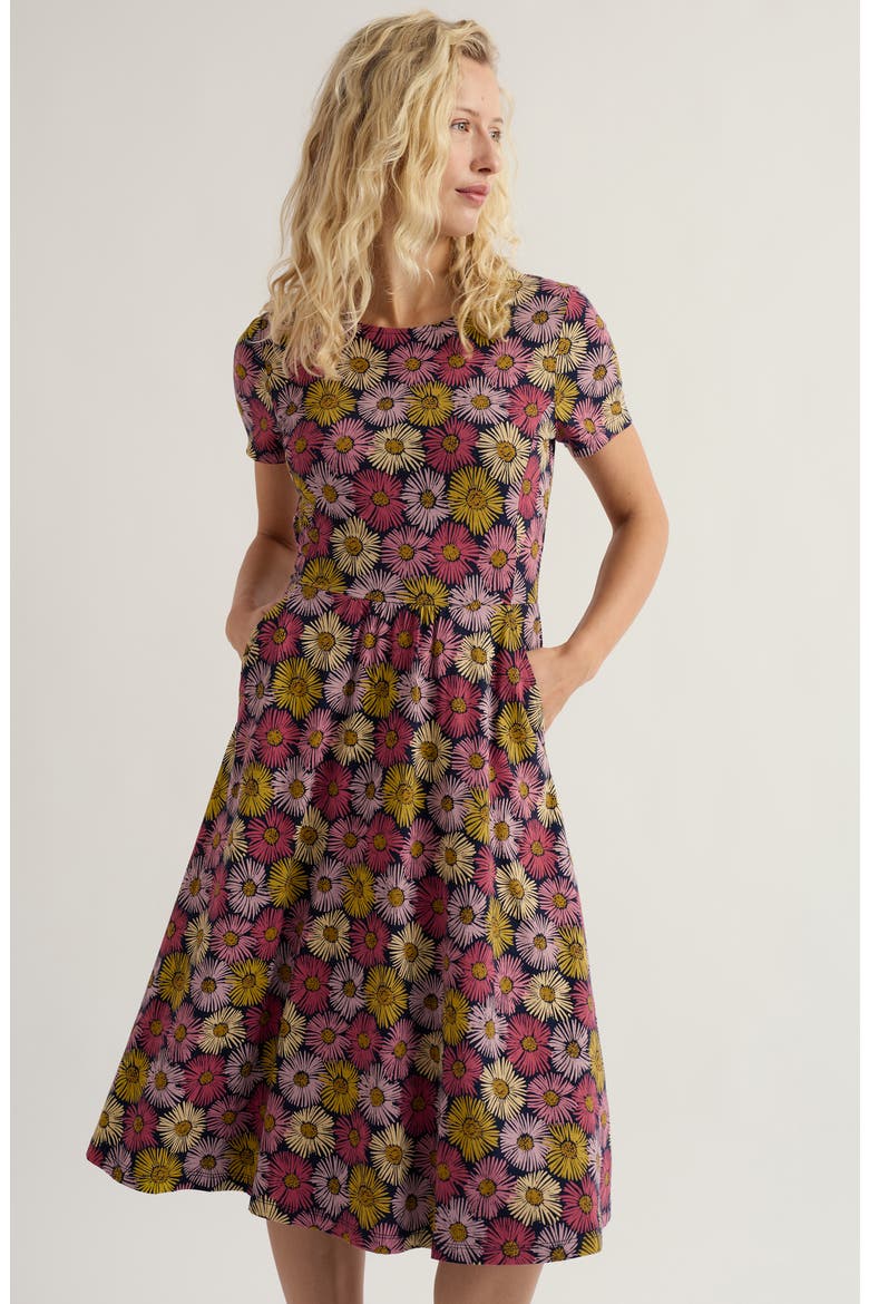 April Stretch Organic Cotton Fit & Flare Dress