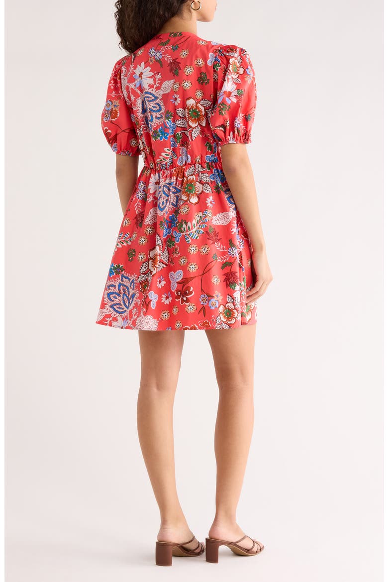 Oreanna Floral Alba Drawstring Waist Cotton Minidress