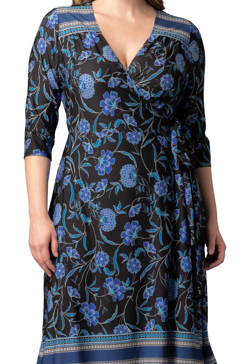 Beguiling Floral A-Line Wrap Dress