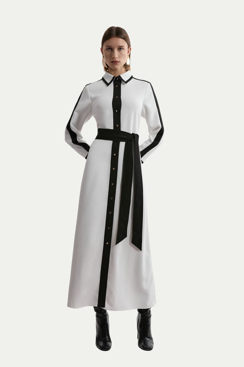 Petite Belted Midi Shirt Dress