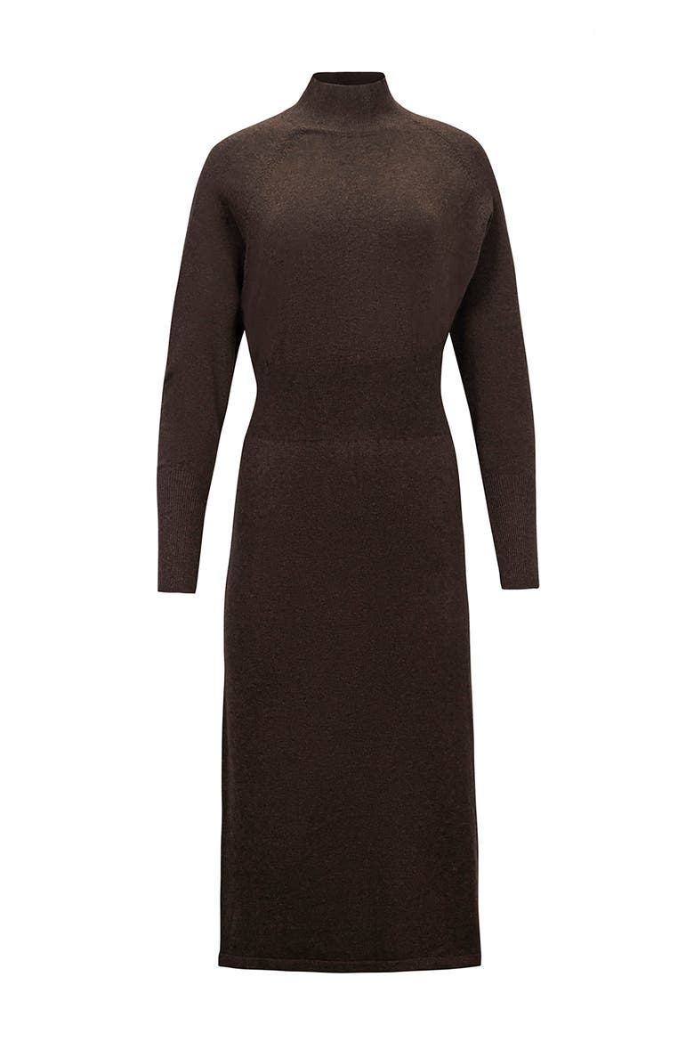 Mock Neck Dolman Sleeve Sweater Dress