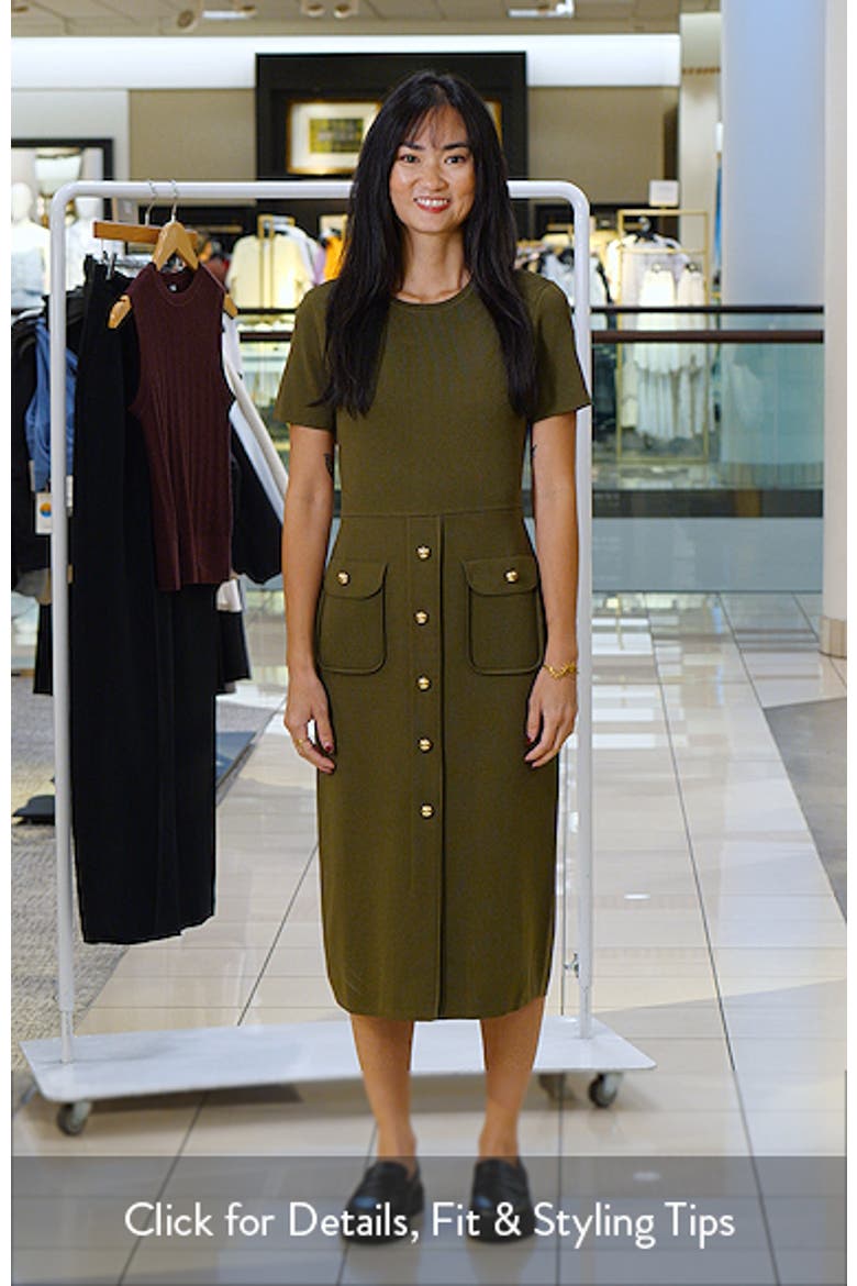 Fitted Midi Sweater Dress