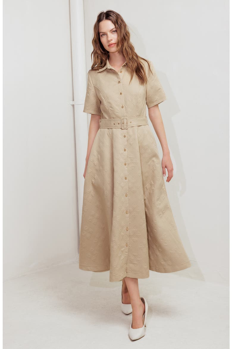 Diamond Stitched A-Line Dress