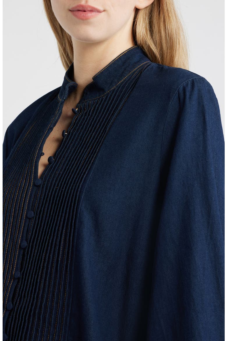 Antonia Long Sleeve Chambray Minidress