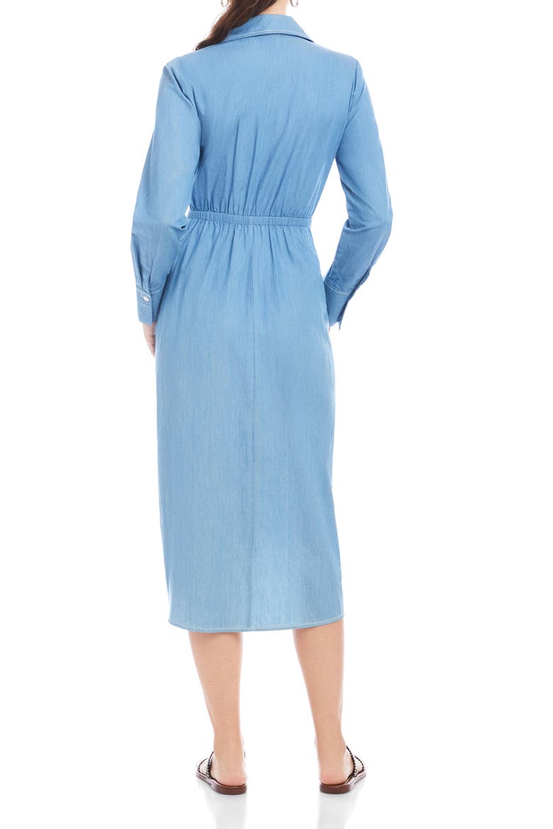 Rayleen Pleated Long Sleeve Shirtdress