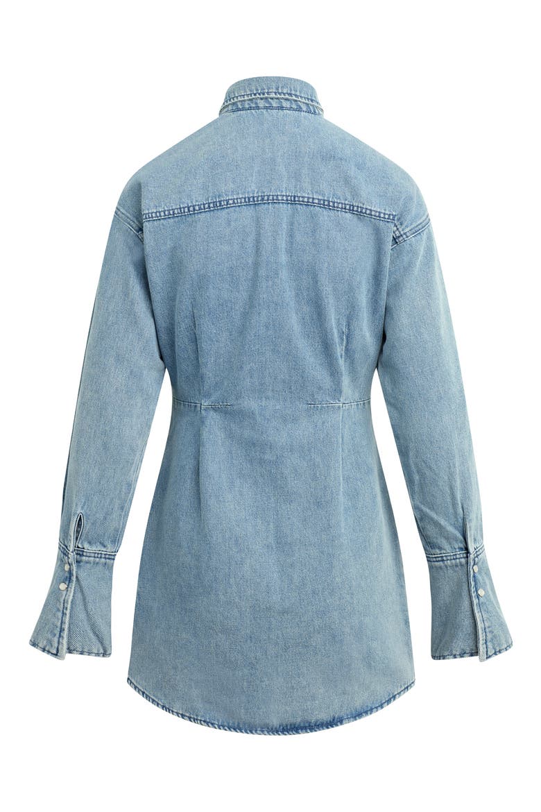 The Eyes On Me Denim Mini Shirtdress