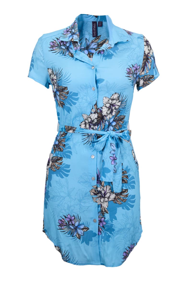 Exotic Floral Womens Shirt Dress
