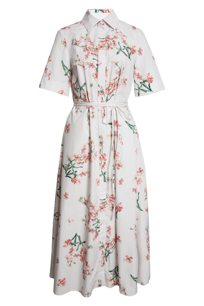 Floral Organic Cotton Midi Shirtdress