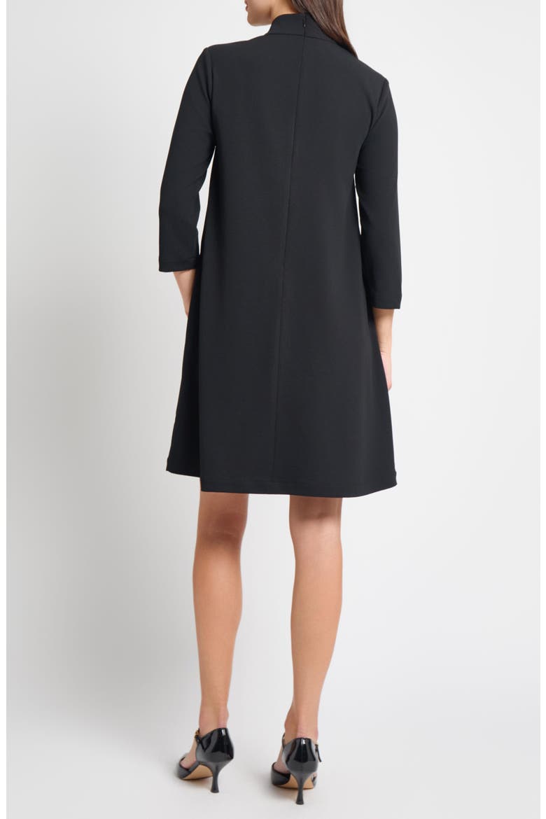 x Tanya Foster Stretch Deco Crepe Tie-Neck Tent Dress