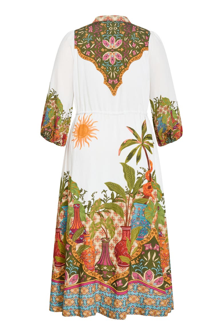 Print Long Sleeve Maxi Dress