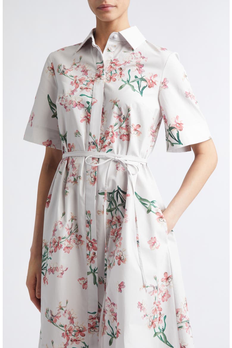 Floral Organic Cotton Midi Shirtdress