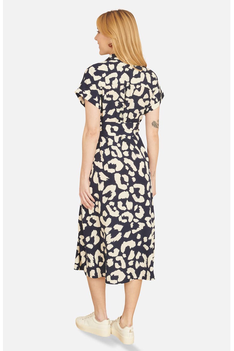 Abstract Animal Print Relaxed Midi Dress