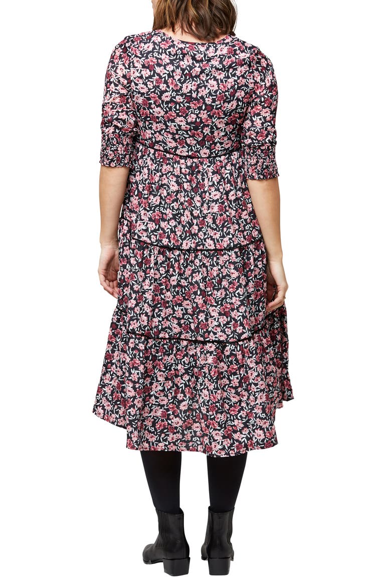 Aurora Floral Crepe Maternity Dress