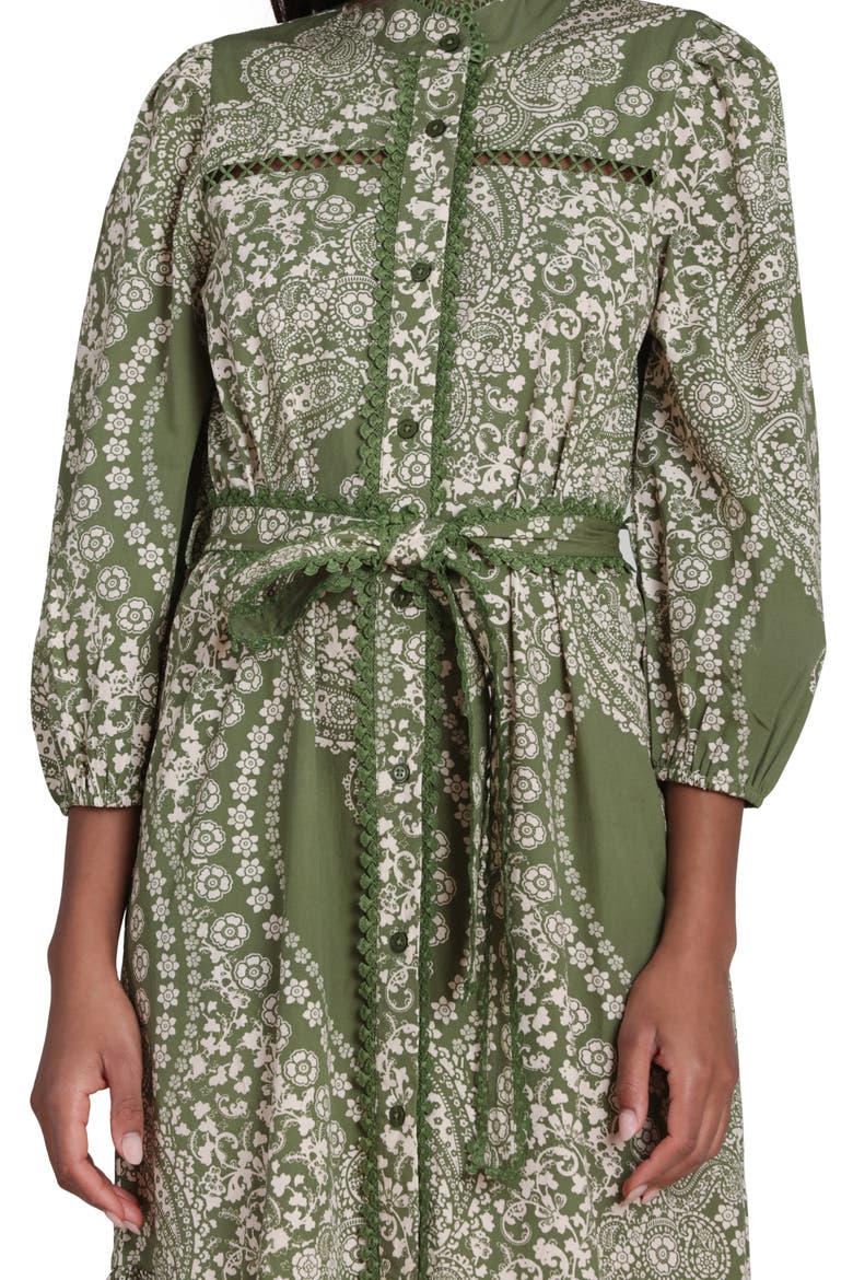 Cotton Poplin Floral Maxi Dress