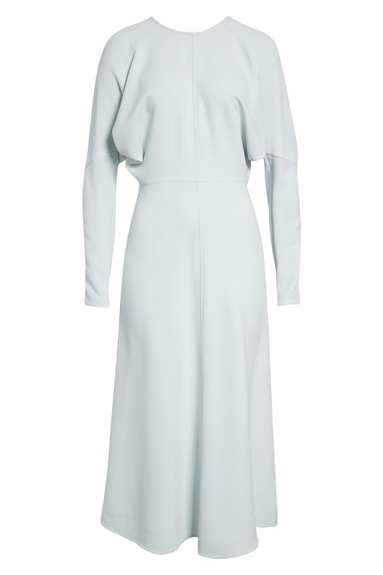 Long Sleeve Stretch Crepe Midi Dress