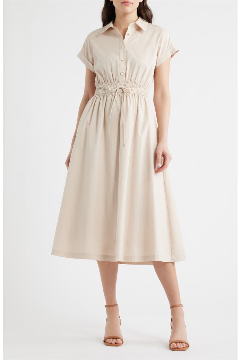 Tie Waist Midi Shirtdress