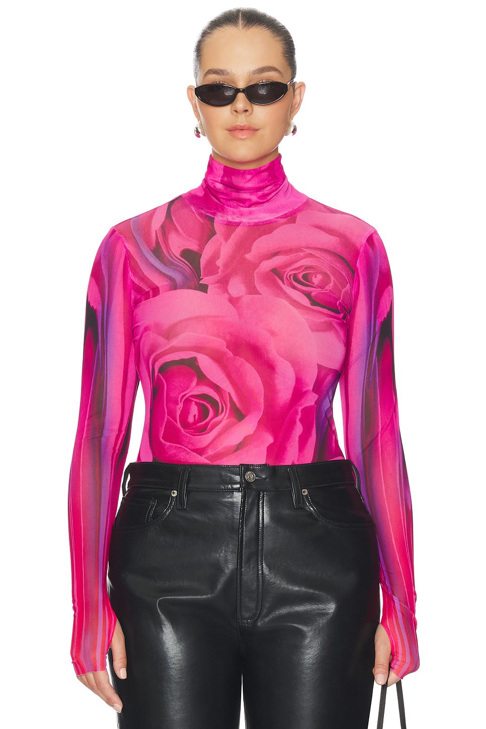 AFRM Zadie Top in Fuchsia Rose - Image 2