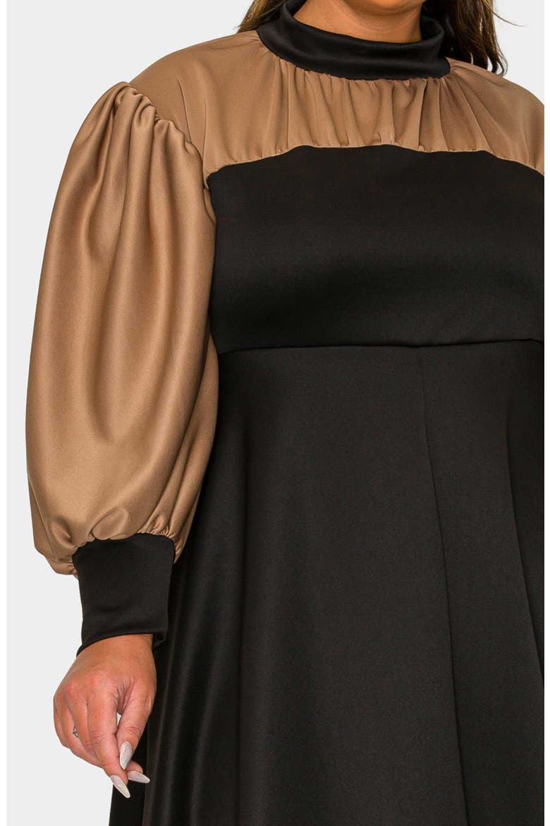 Calissa Colorblock Long Sleeve Dress