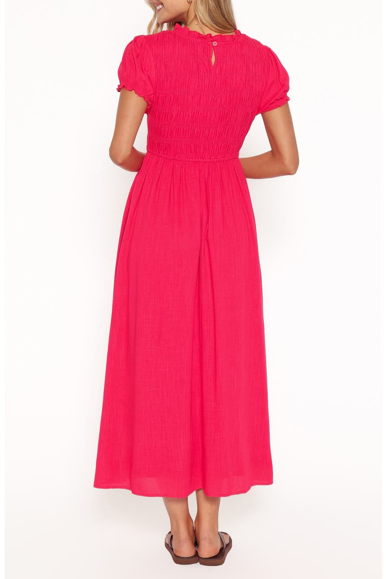 Darla Smocked Puff Sleeve Midi Dress
