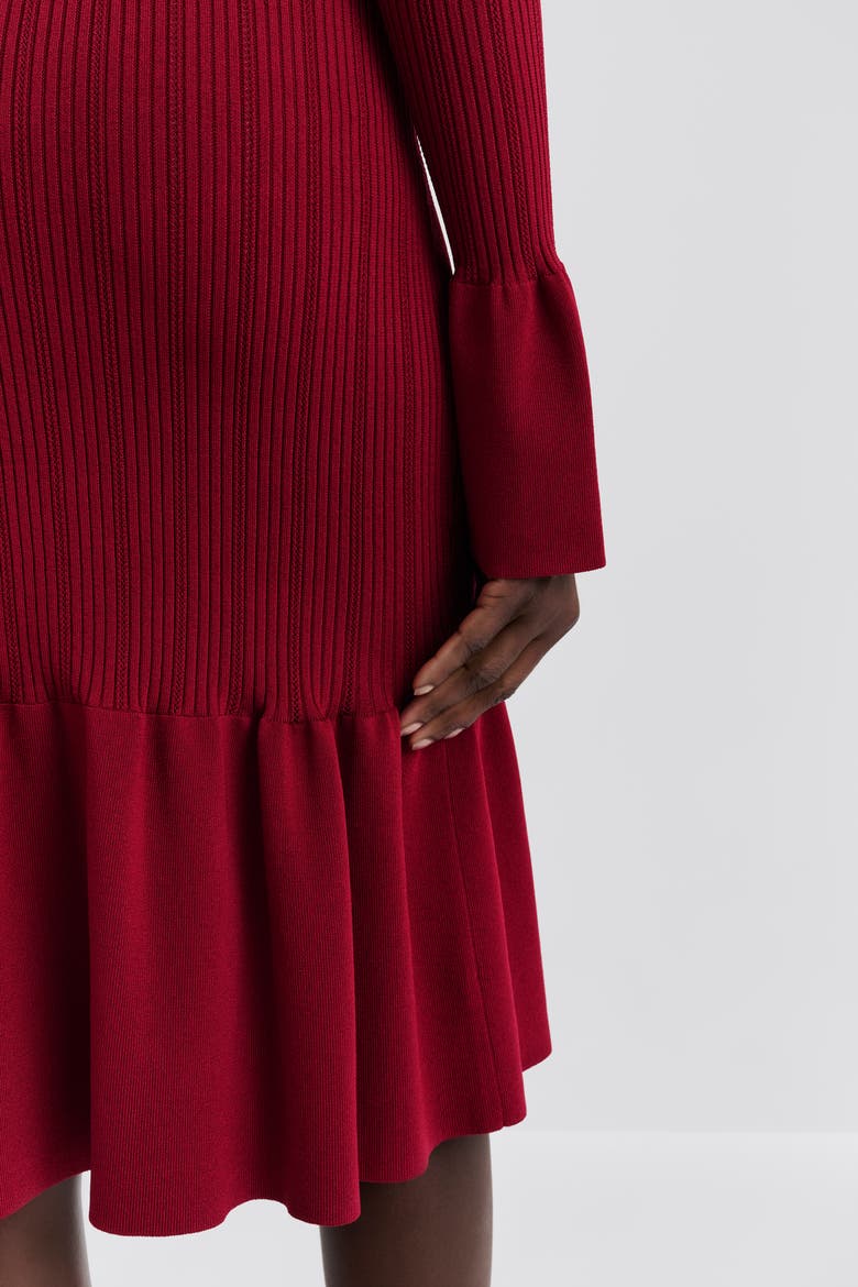 Amalia High Neck Knitted Midi Dress