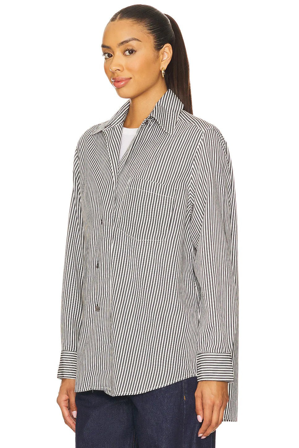 AGOLDE Aris Shirt in Sloene Stripe - Image 2