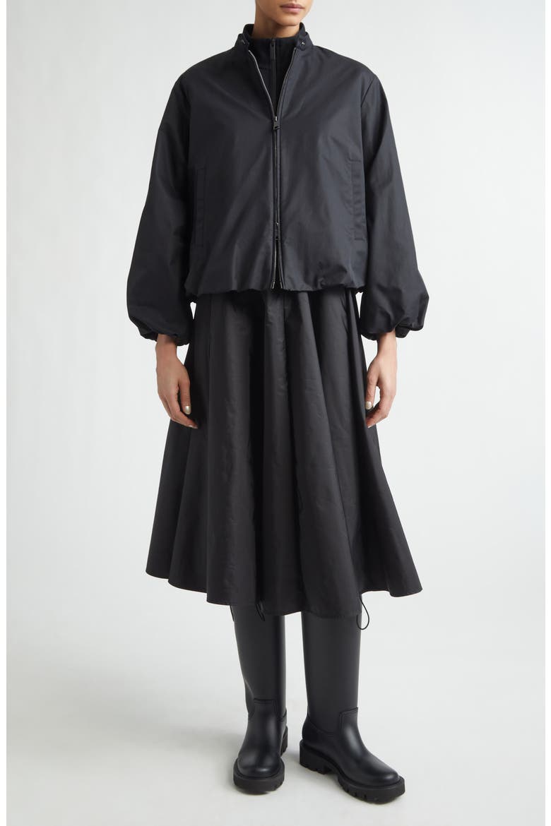 Mixed Media Technical Midi Shirtdress