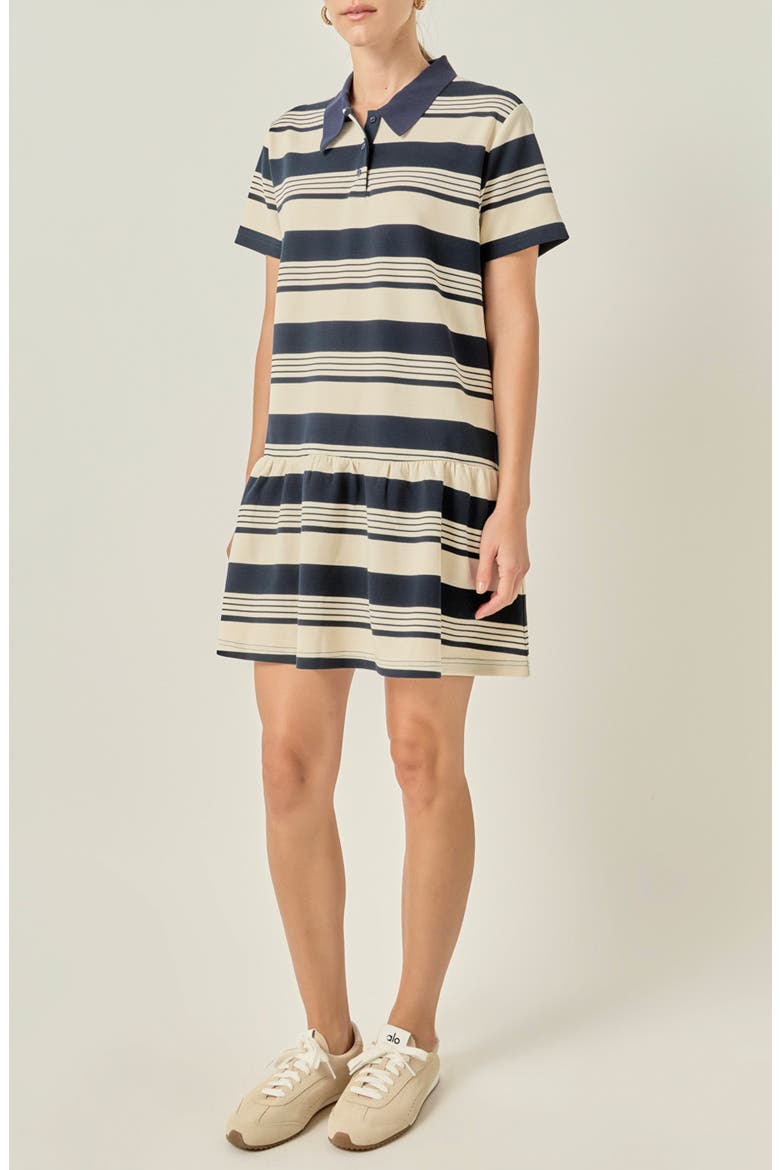 Striped Polo Minidress