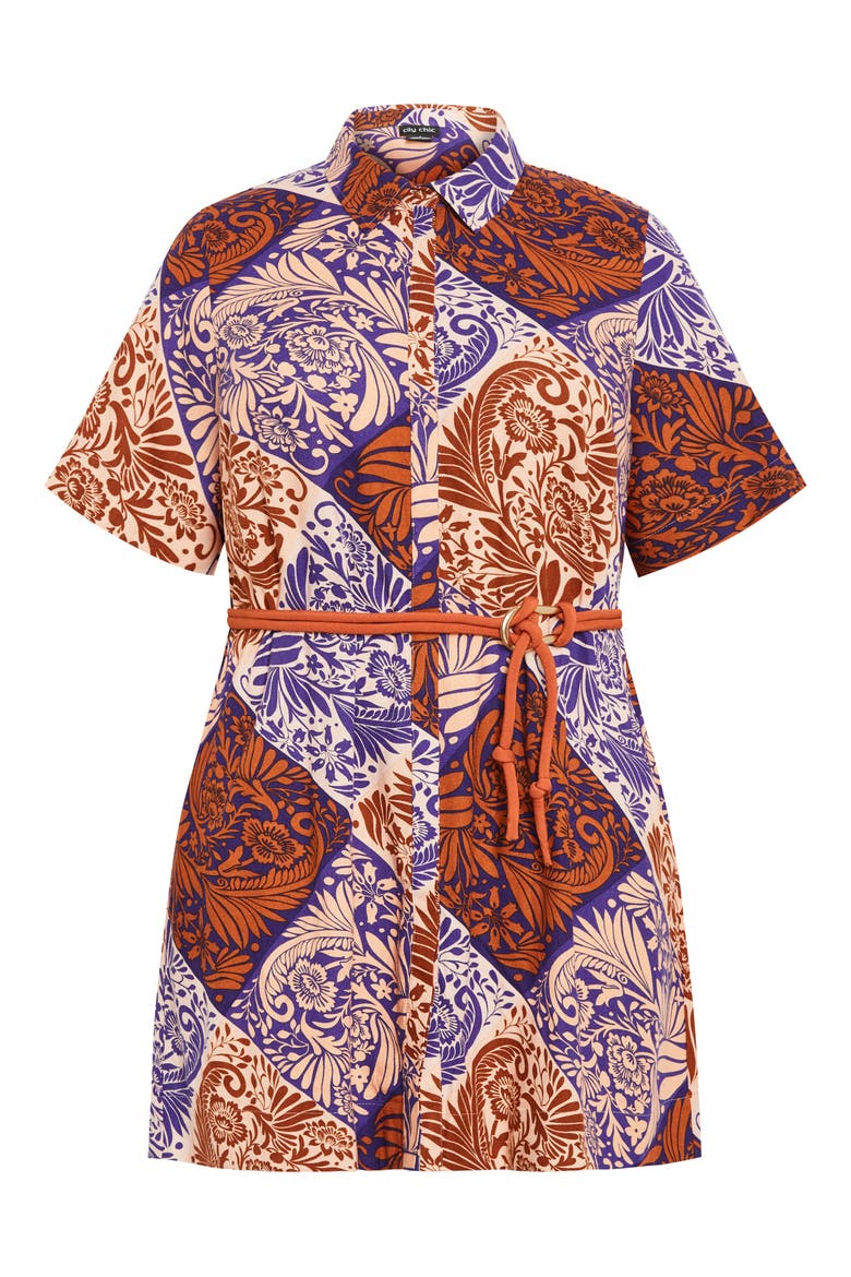 Becka Print Belted Dress