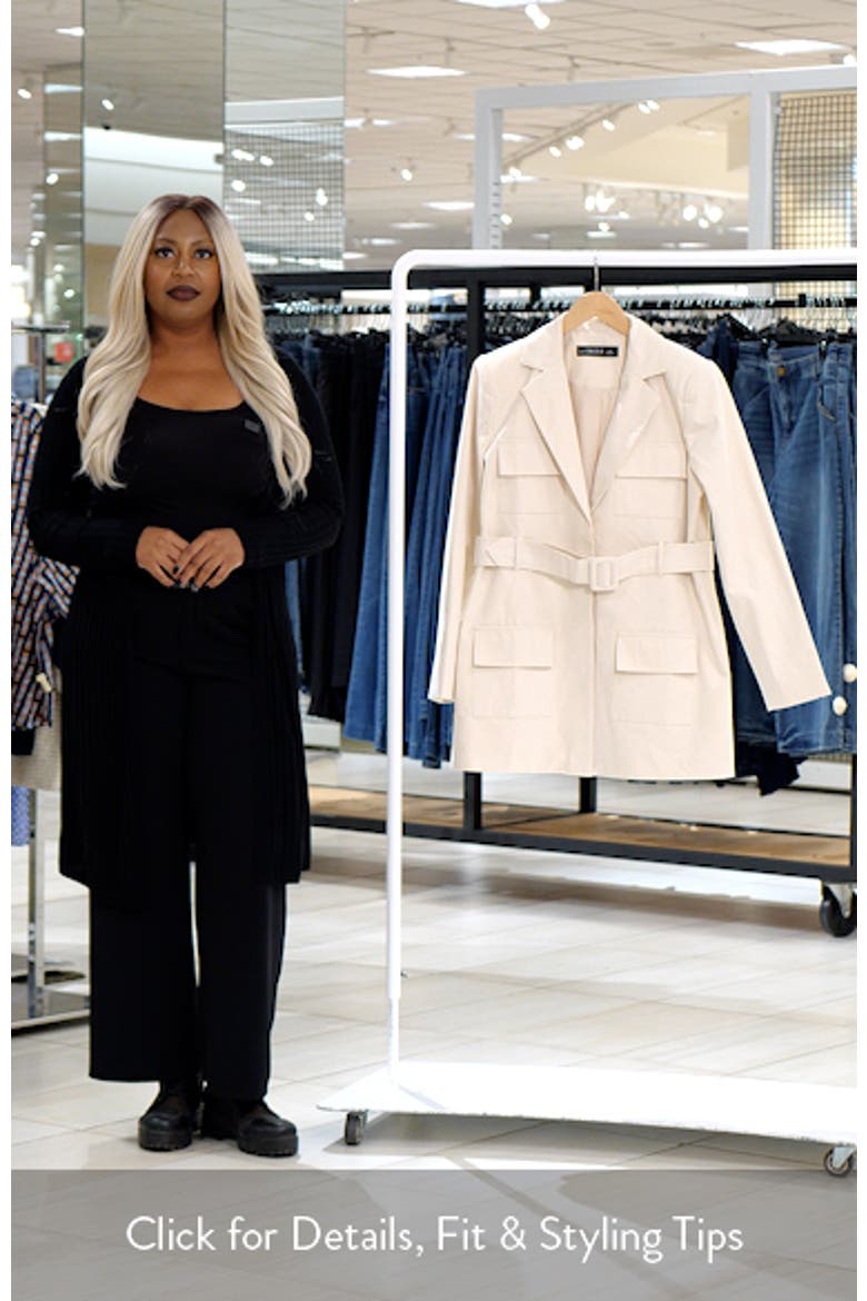 Steinway Belted Long Sleeve Blazer Minidress