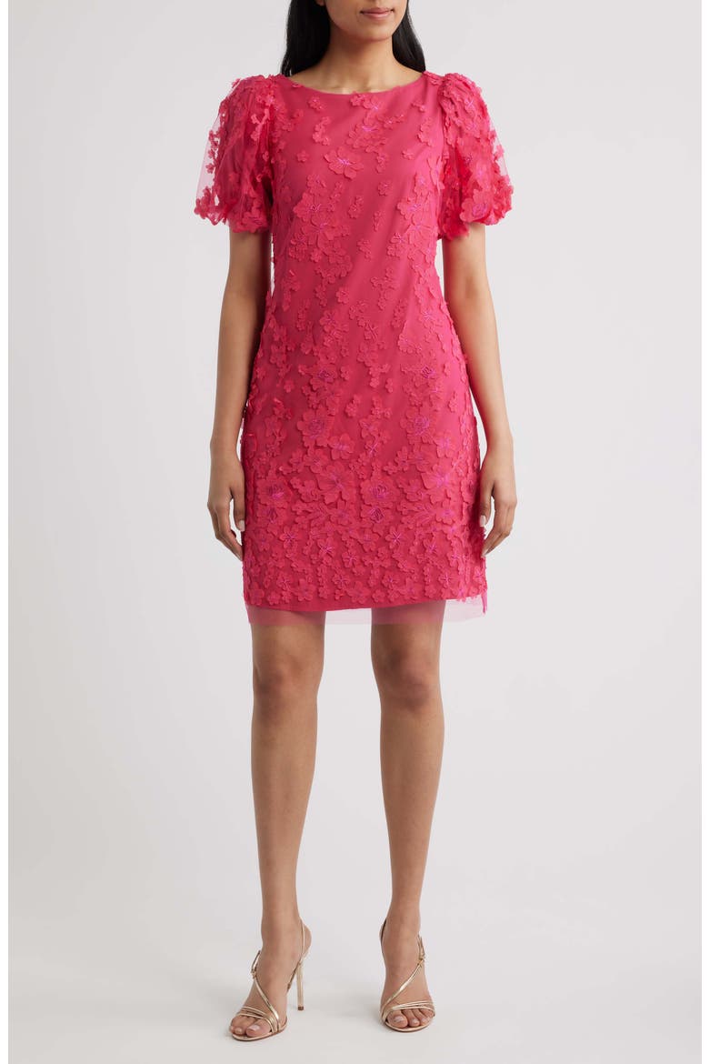 Puff Sleeve Shift Dress