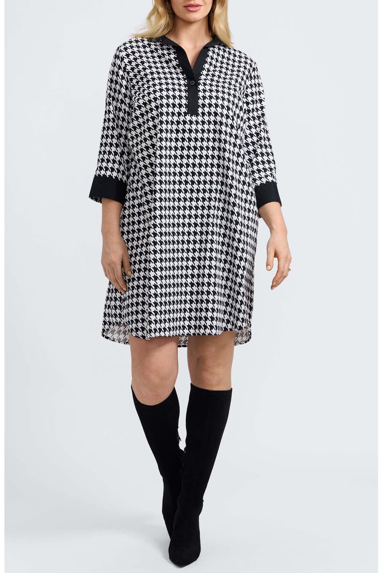 Sloane Houndstooth Cotton Shirtdress