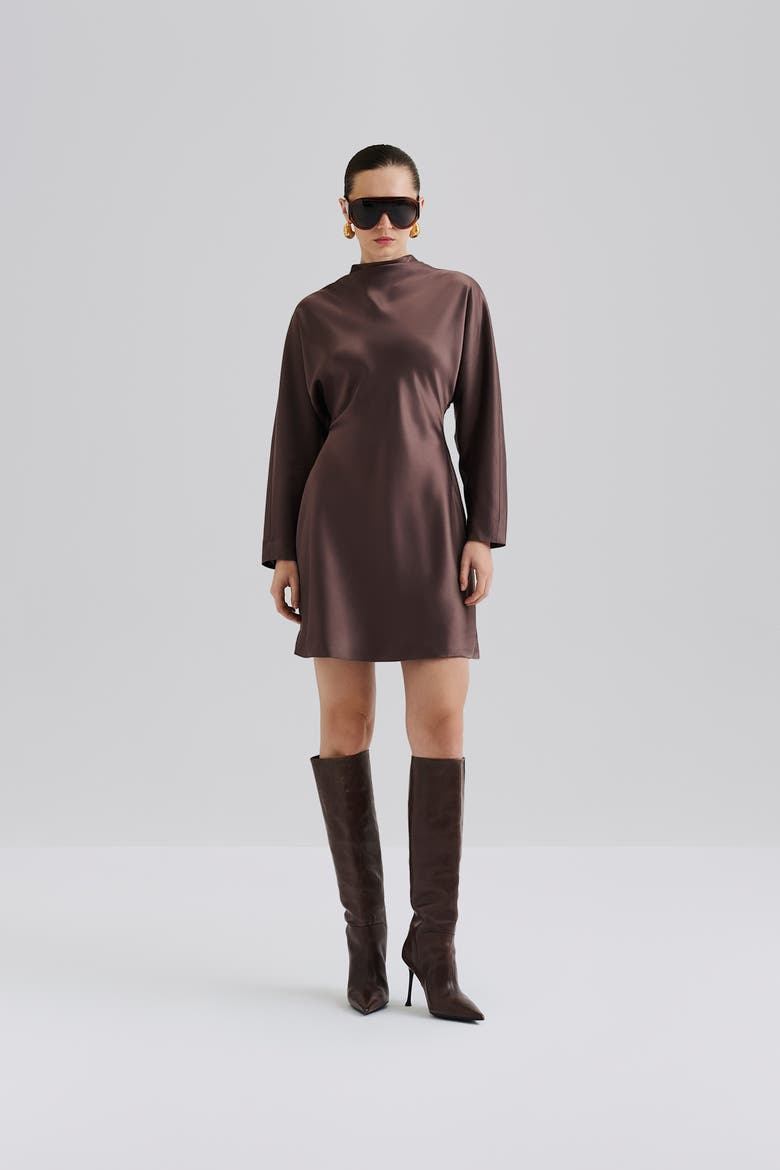 Zora Barrel Long Sleeve Mini Dress