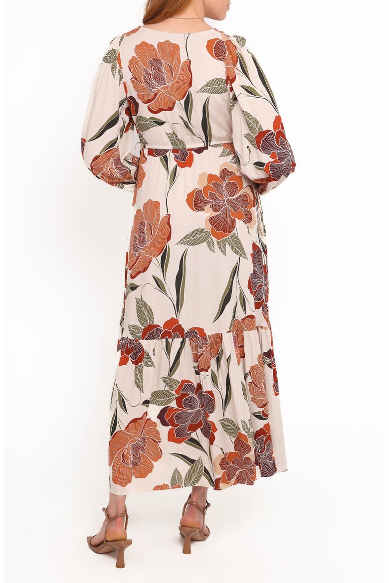 Cerwin Floral Print Long Sleeve Maxi Dress