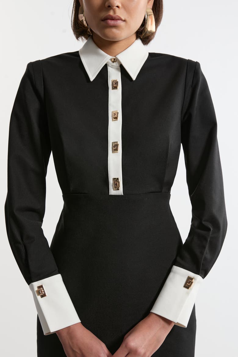 Techno Cotton Shirt Maxi Shirt Dress
