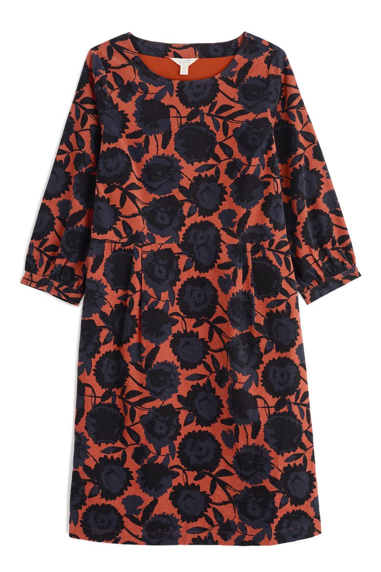 Herb Garden Floral Corduroy Dress