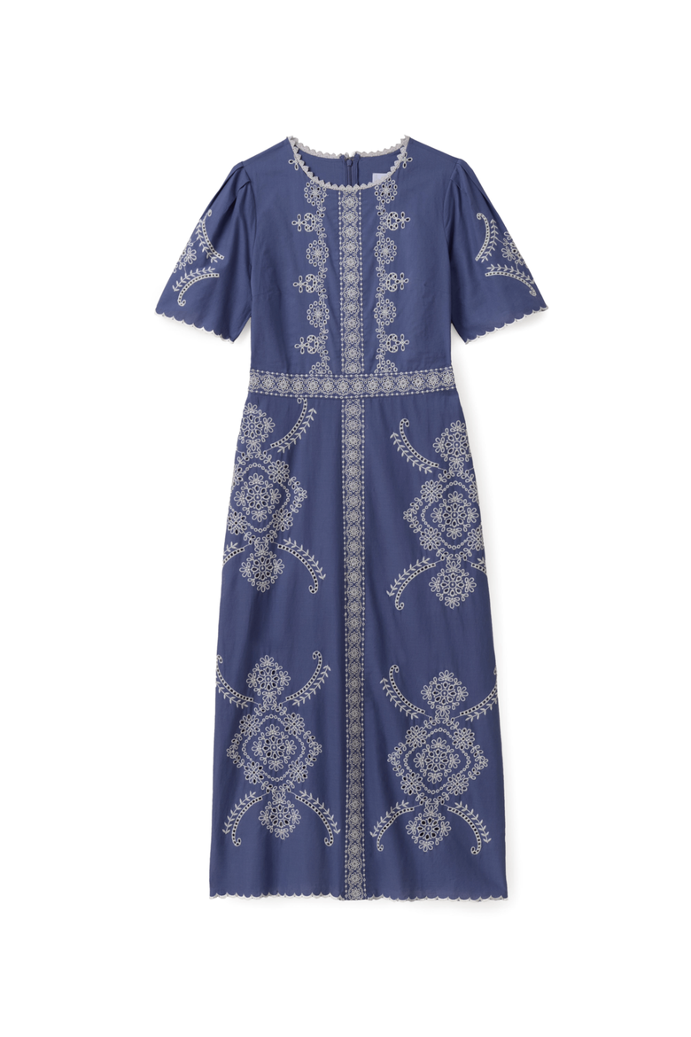 Bobbi Embroidered Midi Dress