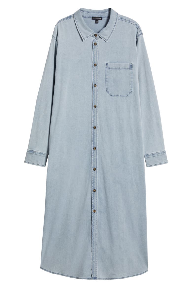 Odeon Long Sleeve Chambray Shirtdress