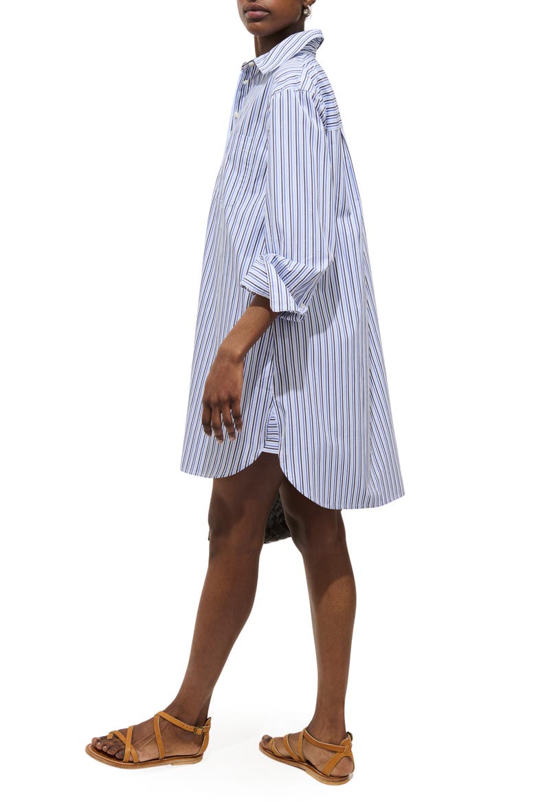 Florence Stripe Long Sleeve Cotton Shirtdress