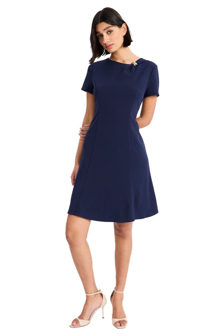 Short Sleeve Fit & Flare Dress