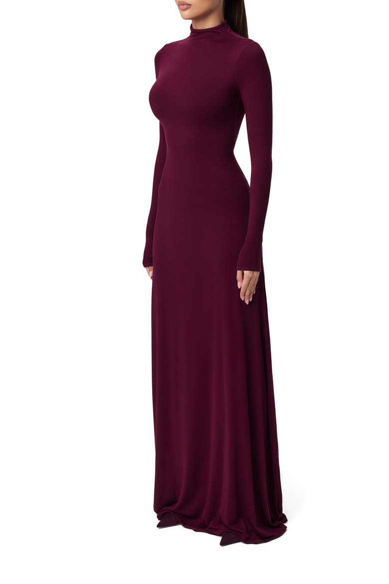 Funnel Neck Long Sleeve Dress