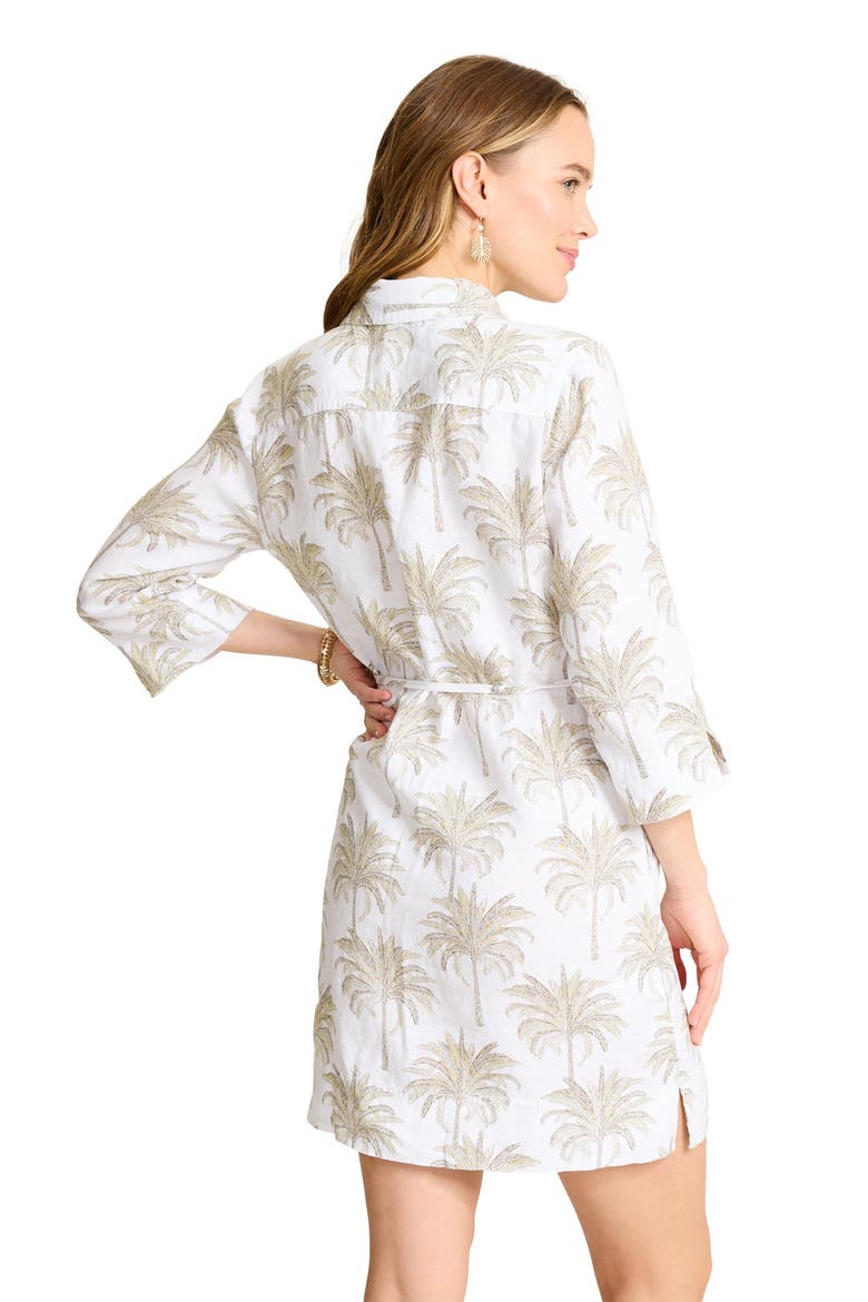 Palm Banks Tie Waist Shift Dress