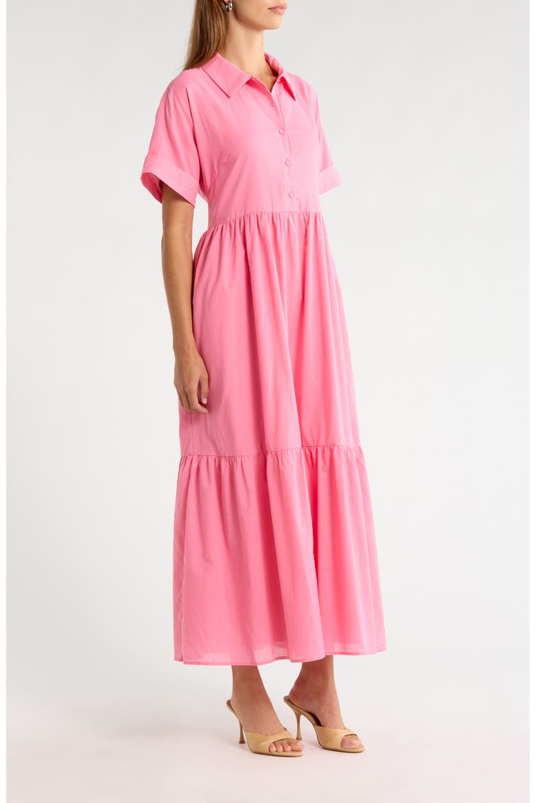 Astera Tiered Maxi Shirtdress