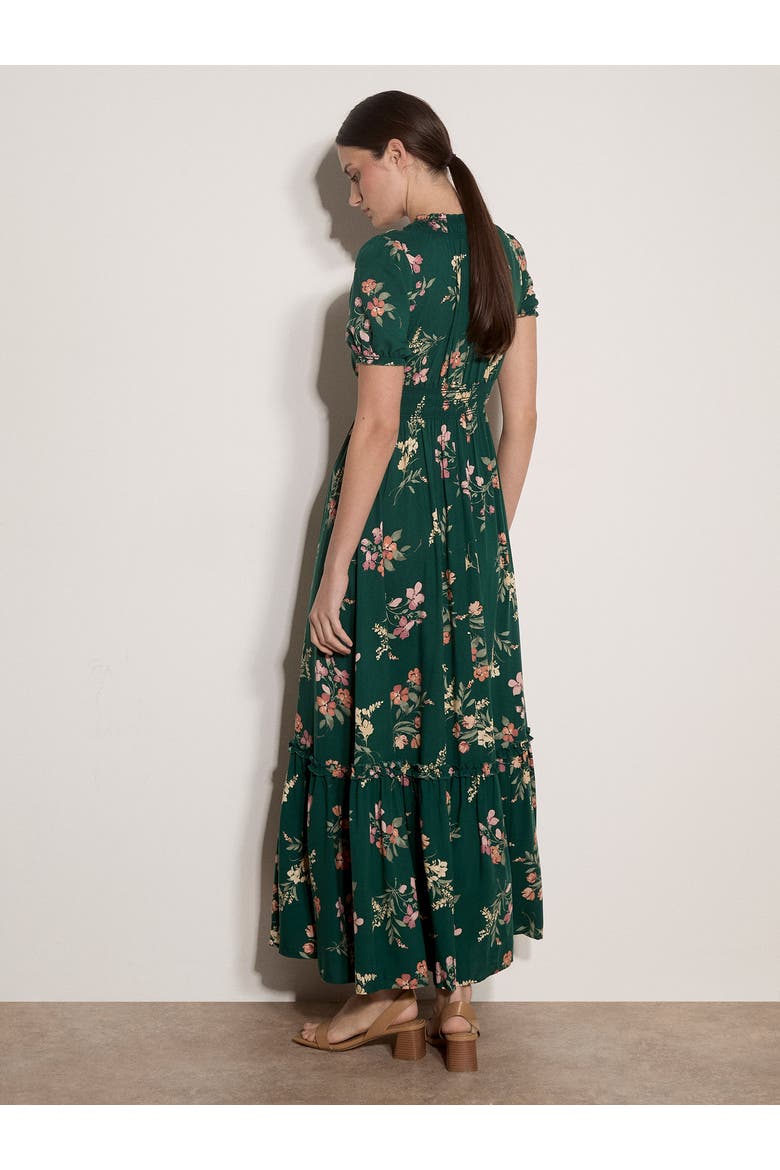 Watercolour Floral Tiered Maxi Dress