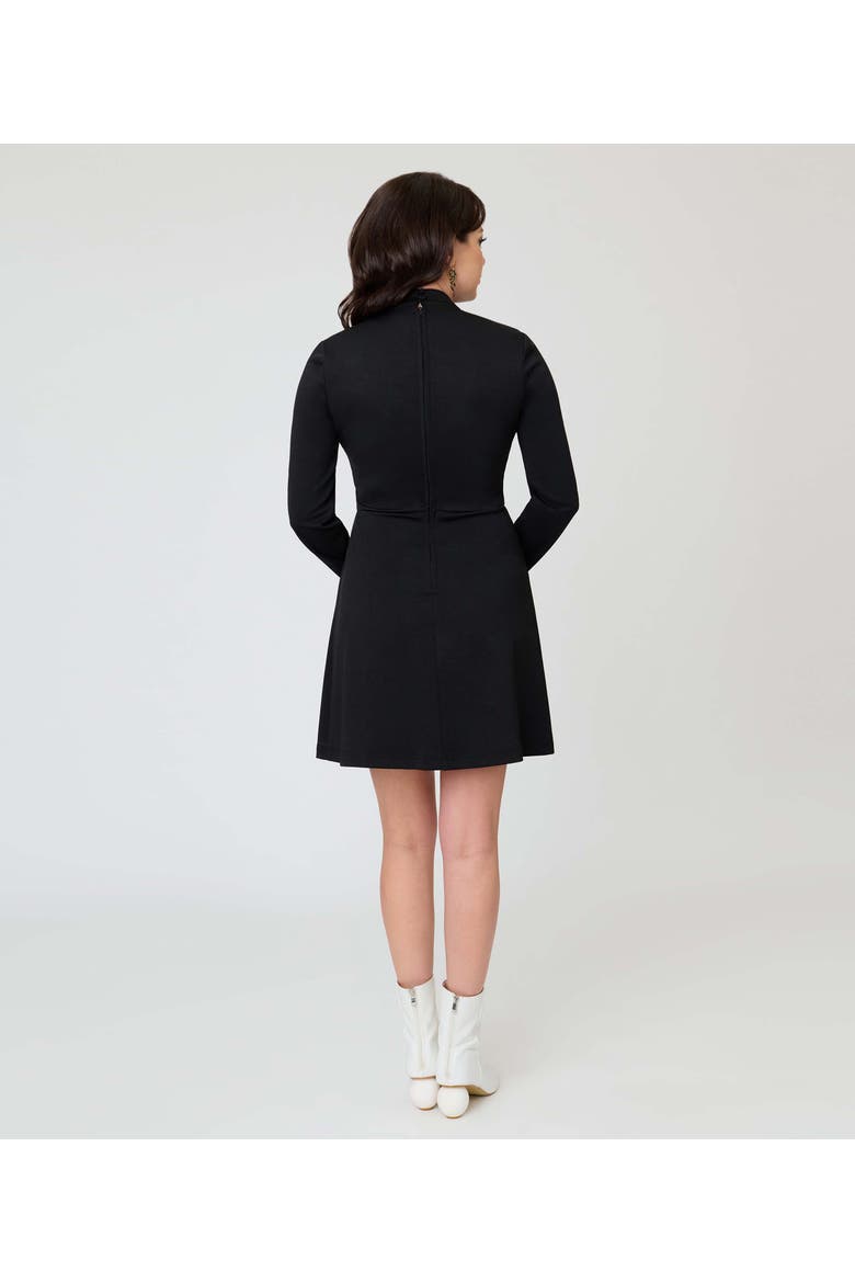 1960s Mock Turtleneck Fit & Flare Dress