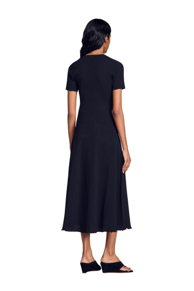 Ribbed knit maxi dress