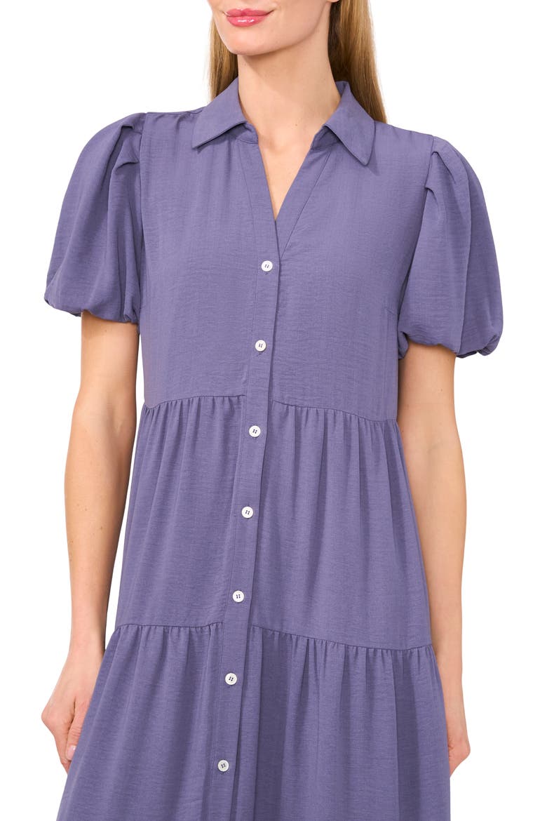 Tiered Midi Shirtdress