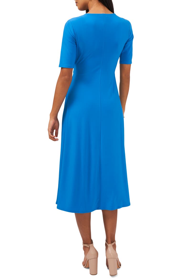 Surplice Faux Wrap Midi Dress