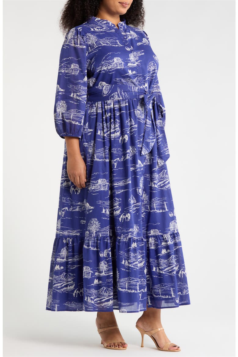 Avon Town & Bridge Print Maxi Dress